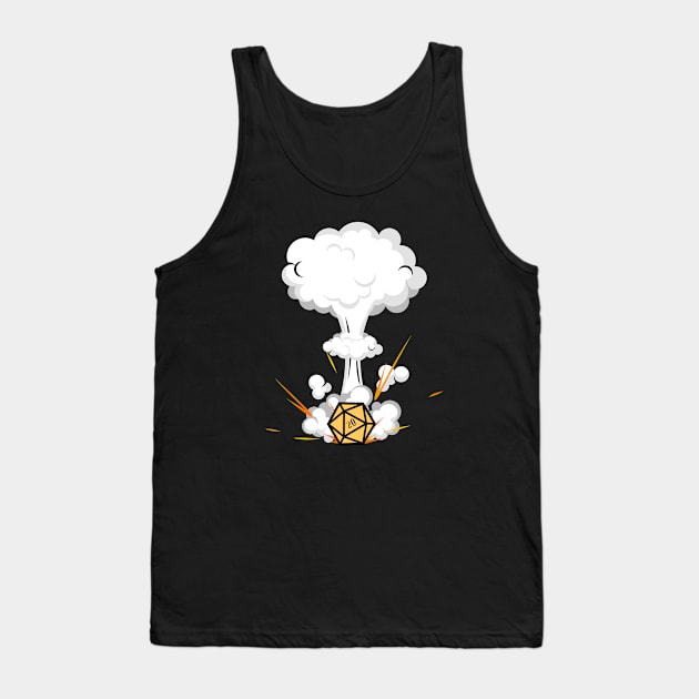 Critical Hit Polyhedral D20 Dice Tabletop RPG Tank Top by pixeptional